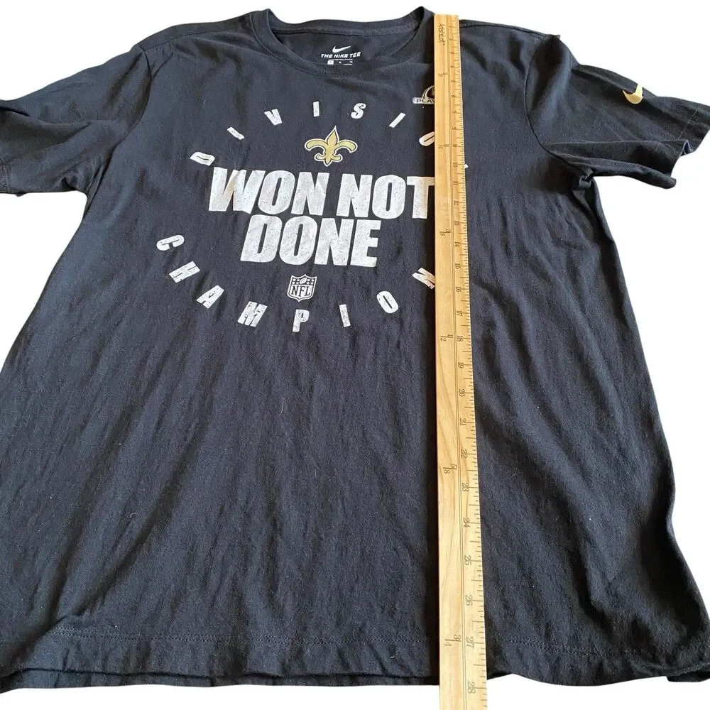 Nike New Orleans Saints WON NOT DONE Black Division Champions NFL Men’s Size M